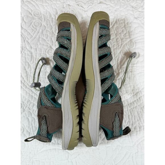 Keen Women 8.5 Whisper Waterproof Aqua Brown Hiking Outdoor Casual  Sandals - Picture 5 of 10